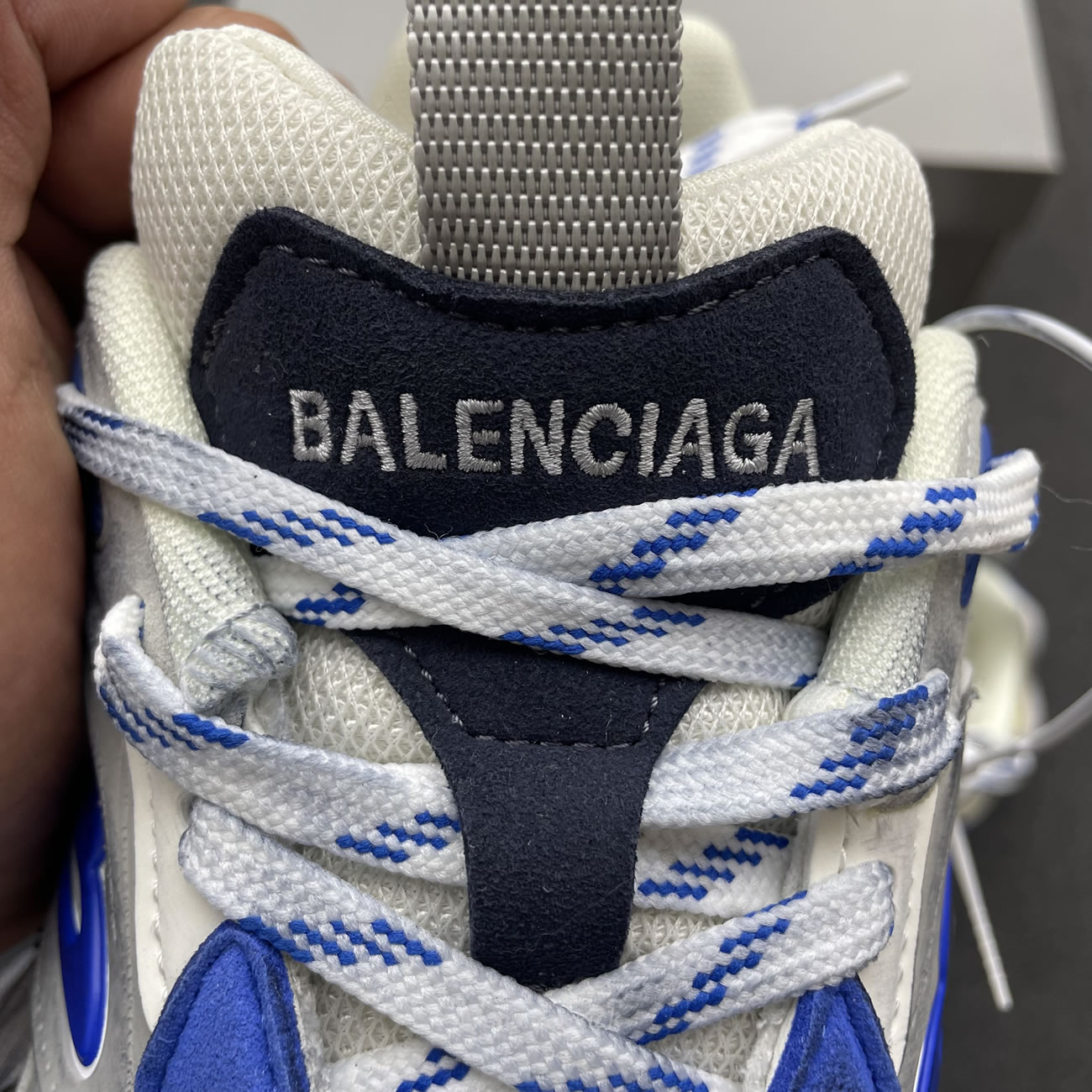 Balenciaga Cargo Sneaker White Grey Blue 784341 W2mv6 0328 (7) - newkick.vip